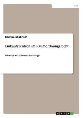 Einkaufszentren im Raumordnungsrecht