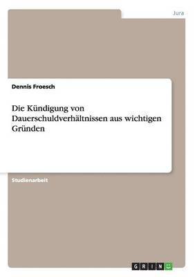 bokomslag Die Kndigung von Dauerschuldverhltnissen aus wichtigen Grnden