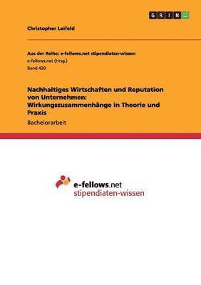 bokomslag Nachhaltiges Wirtschaften Und Reputation Von Unternehmen