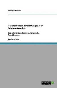 bokomslag Datenschutz in Einrichtungen der Behindertenhilfe