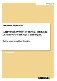 bokomslag Leerverkaufsverbot in Europa - sinnvolle Aktion oder nutzloses Unterfangen?