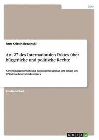 bokomslag Art. 27 des Internationalen Paktes ber brgerliche und politische Rechte