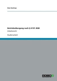 bokomslag Betriebsübergang nach § 613f. BGB