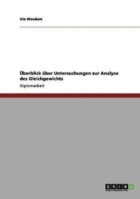 bokomslag Überblick über Untersuchungen zur Analyse des Gleichgewichts