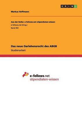 Das neue Darlehensrecht des ABGB 1