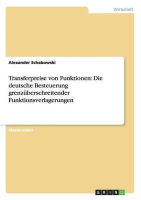bokomslag Transferpreise von Funktionen