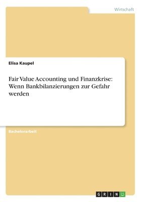 bokomslag Fair Value Accounting Und Finanzkrise