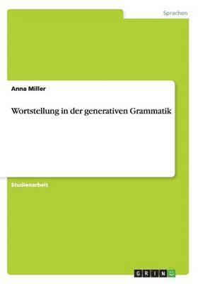 bokomslag Wortstellung in der generativen Grammatik