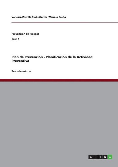 bokomslag Plan de Prevención - Planificación de la Actividad Preventiva