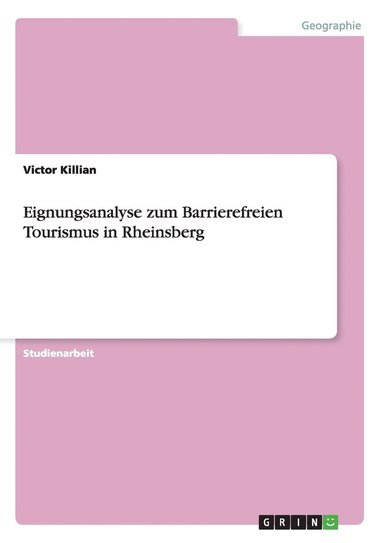 bokomslag Eignungsanalyse zum Barrierefreien Tourismus in Rheinsberg