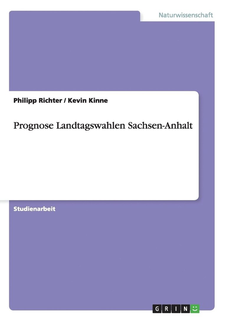 Prognose Landtagswahlen Sachsen-Anhalt 1