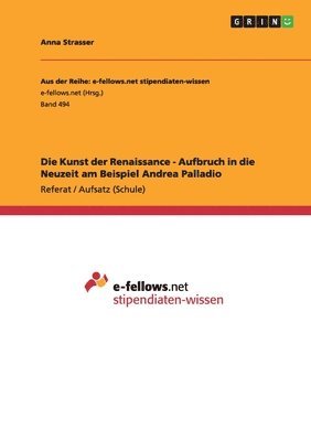 bokomslag Kunst der Renaissance - Aufbruch in die Neuzeit am Beispiel Andrea Palladio