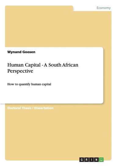 bokomslag Human Capital - A South African Perspective