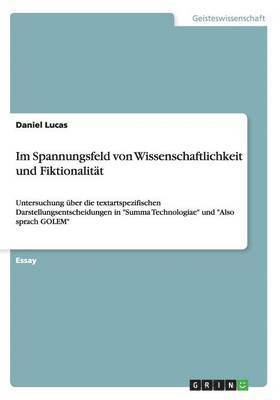 bokomslag Im Spannungsfeld von Wissenschaftlichkeit und Fiktionalitt