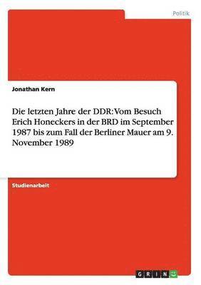 bokomslag Die letzten Jahre der DDR