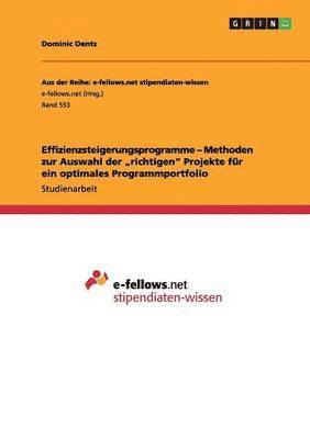 Effizienzsteigerungsprogramme - Methoden zur Auswahl der 'richtigen Projekte fur ein optimales Programmportfolio 1