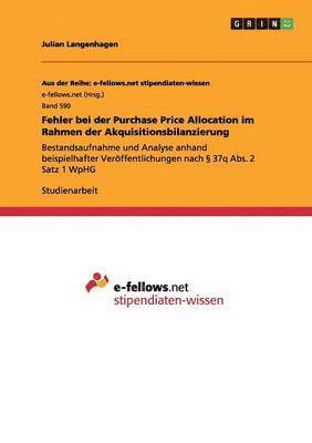 bokomslag Fehler bei der Purchase Price Allocation im Rahmen der Akquisitionsbilanzierung