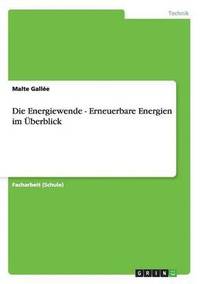 bokomslag Die Energiewende - Erneuerbare Energien im berblick