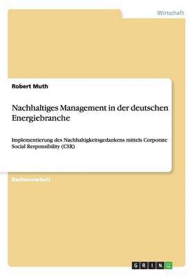 bokomslag Nachhaltiges Management in Der Deutschen Energiebranche