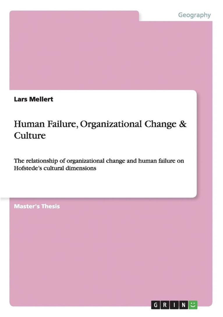 Human Failure, Organizational Change & Culture 1