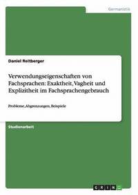 bokomslag Verwendungseigenschaften von Fachsprachen