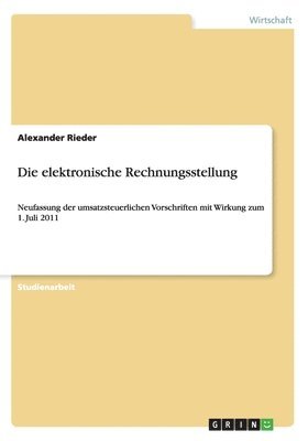 Alexander Rieder - elektronische Rechnungsstellung, Häftad