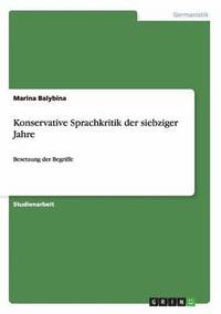 bokomslag Konservative Sprachkritik der siebziger Jahre