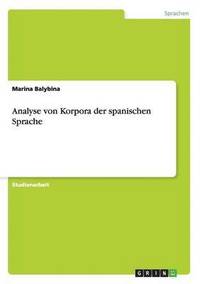 bokomslag Analyse von Korpora der spanischen Sprache