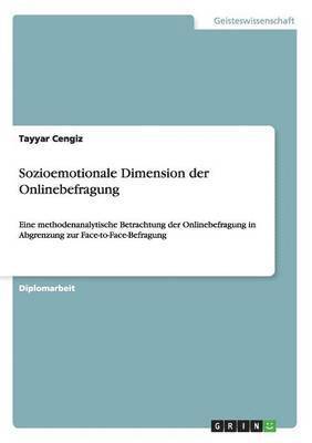 bokomslag Sozioemotionale Dimension der Onlinebefragung