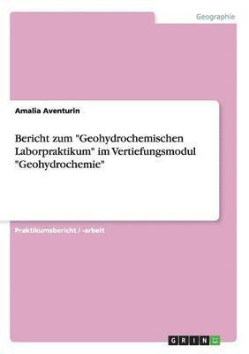 Amalia Aventurin - Bericht zum "Geohydrochemischen Laborpraktikum" im Vertiefungsmodul "Geohydrochemie", Häftad