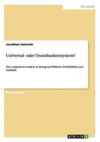 bokomslag Universal- oder Trennbankensystem?