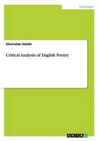 bokomslag Critical Analysis of English Poetry