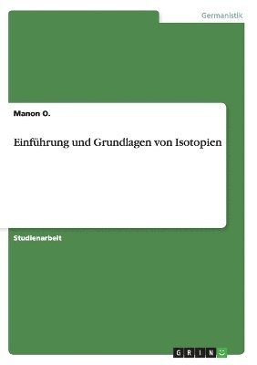 bokomslag Einführung und Grundlagen von Isotopien