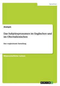 bokomslag Das Subjektspronomen im Englischen und im Oberitalienischen