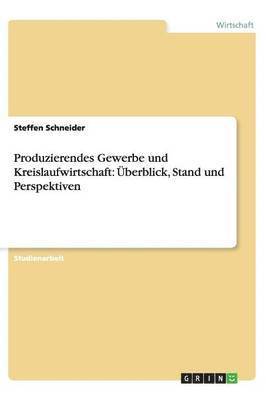 Steffen Schneider - Produzierendes Gewerbe und Kreislaufwirtschaft: Überblick, Stand und Perspektiven, Häftad