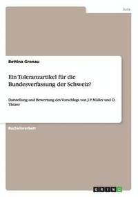 bokomslag Ein Toleranzartikel Fur Die Bundesverfassung Der Schweiz?