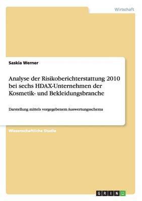 bokomslag Analyse der Risikoberichterstattung 2010 bei sechs HDAX-Unternehmen der Kosmetik- und Bekleidungsbranche