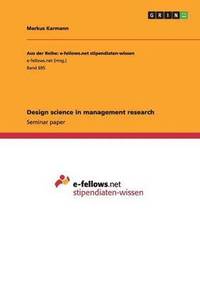 bokomslag Design science in management research