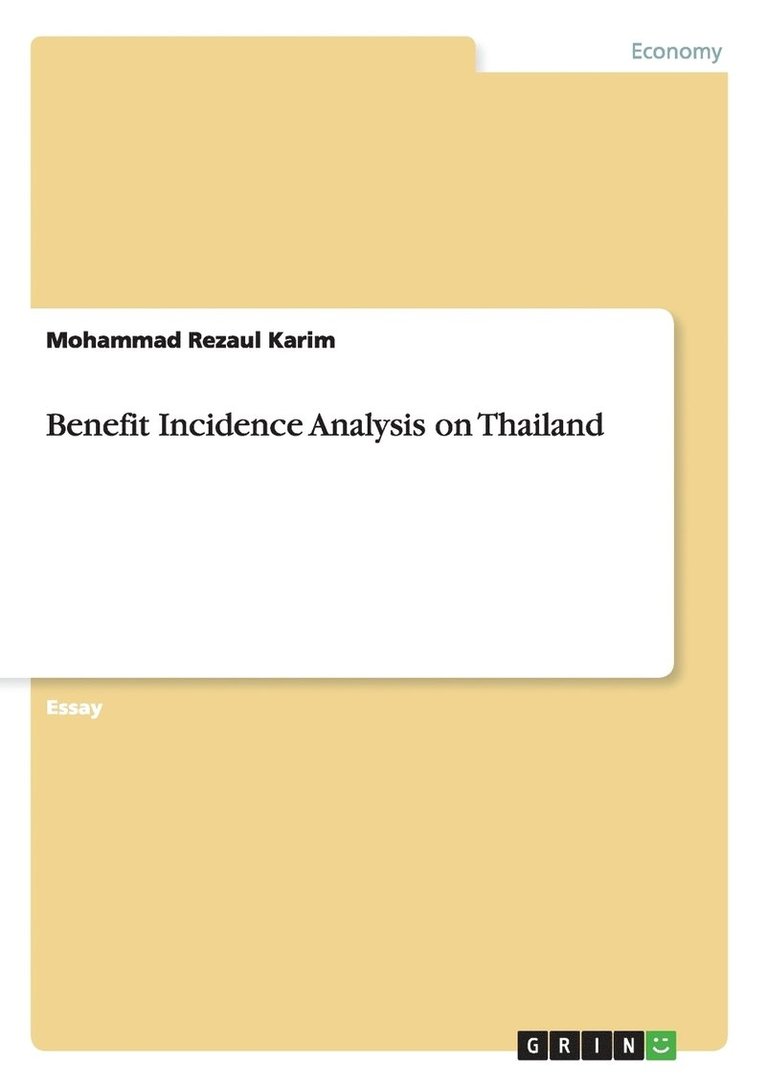 Benefit Incidence Analysis on Thailand 1