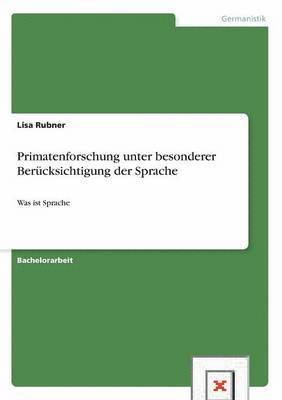 bokomslag Primatenforschung und Sprache