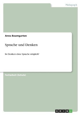 bokomslag Sprache und Denken