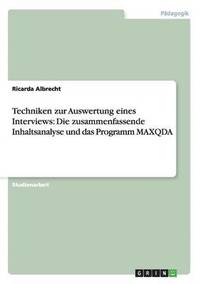 bokomslag Techniken zur Auswertung eines Interviews