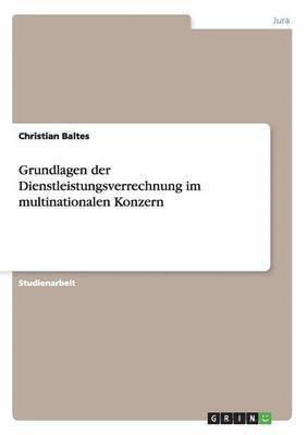 bokomslag Grundlagen der Dienstleistungsverrechnung im multinationalen Konzern