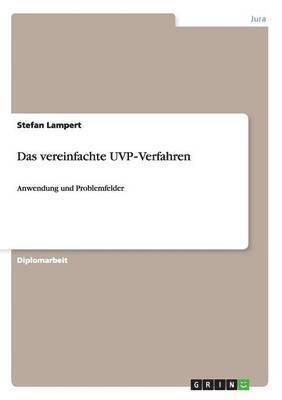 bokomslag Das &#8233;vereinfachte&#8233;&#8233; UVP&#8208;Verfahren