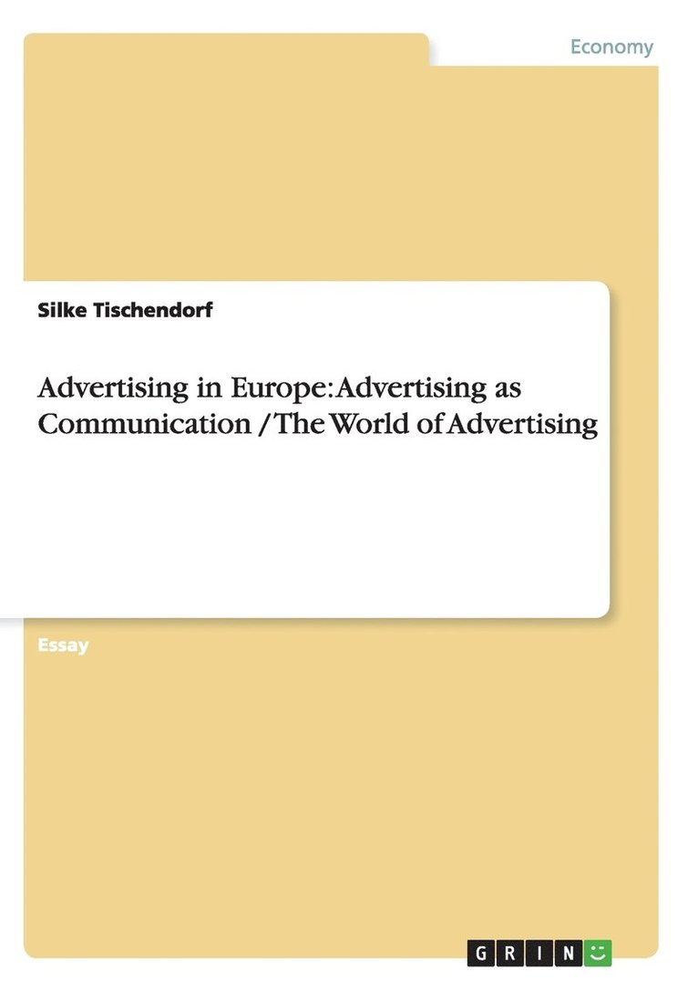 Advertising in Europe 1