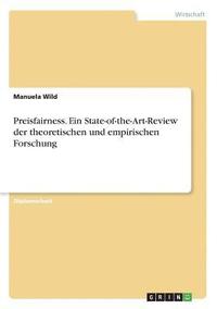 bokomslag Preisfairness. Ein State-of-the-Art-Review der theoretischen und empirischen Forschung