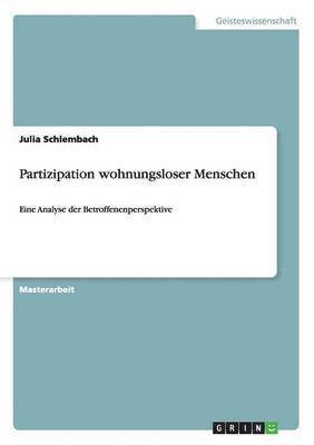 bokomslag Partizipation wohnungsloser Menschen