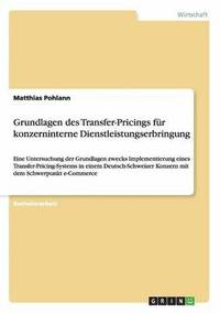bokomslag Grundlagen des Transfer-Pricings fr konzerninterne Dienstleistungserbringung