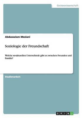 bokomslag Soziologie Der Freundschaft