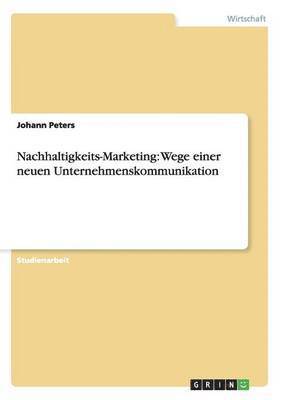 Johann Peters - Nachhaltigkeits-Marketing, Häftad